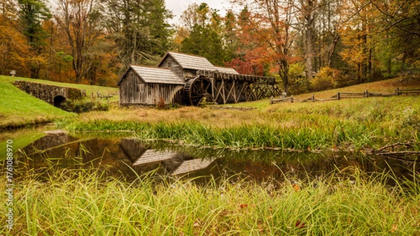 Obraz old barn in the woods