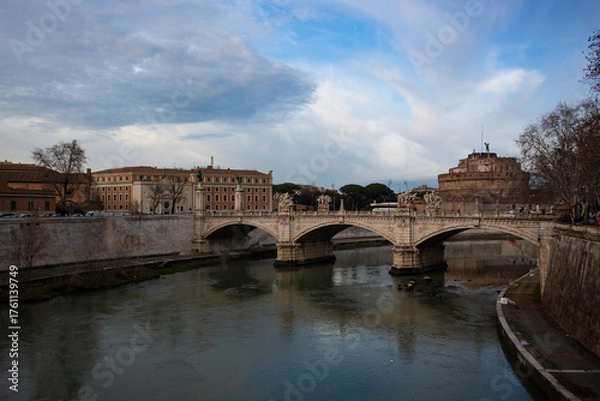 Obraz Sunset Skyline of Rome with Historic Domes