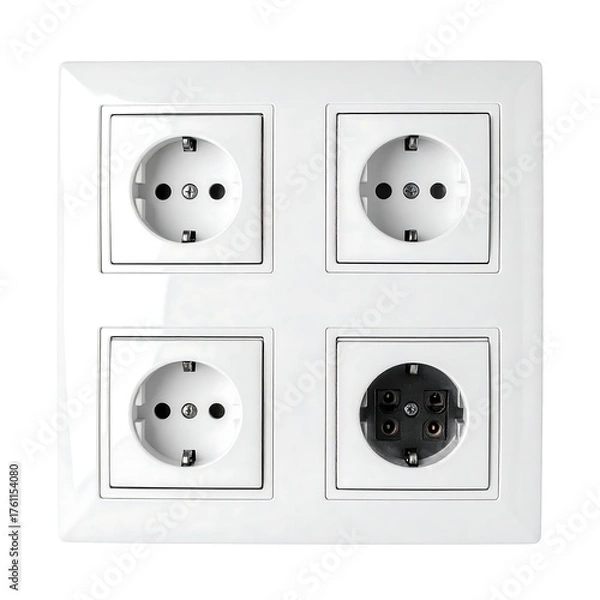 Obraz White electrical outlet plate