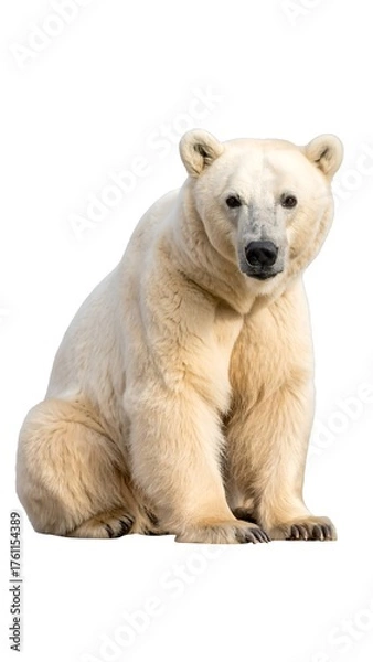 Obraz White bear seated