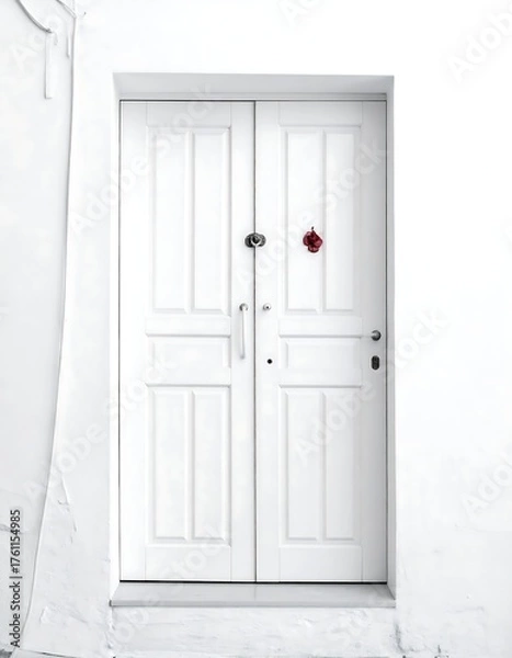 Obraz White door on a white wall