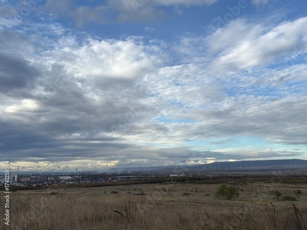 Obraz clouds over the river
