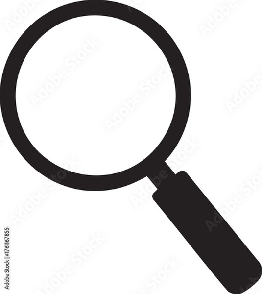 Obraz Magnifying Glass Silhouettes Research Detail Study Learning