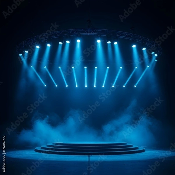 Obraz Semi-Circular Light Array on Dramatic Event Stage