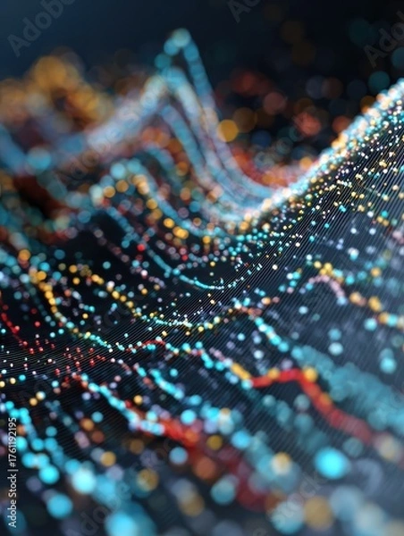 Fototapeta data analytics growth business sector digital insights office environment closeup view financial trends for business success