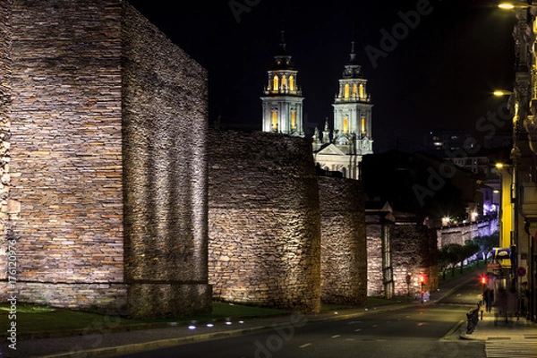 Fototapeta Roman wall of Lugo