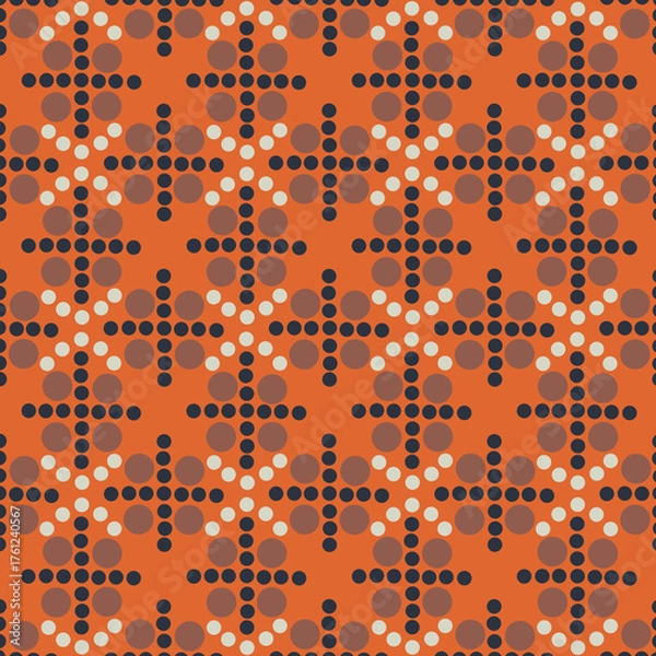 Obraz abstract dots pattern with orange background