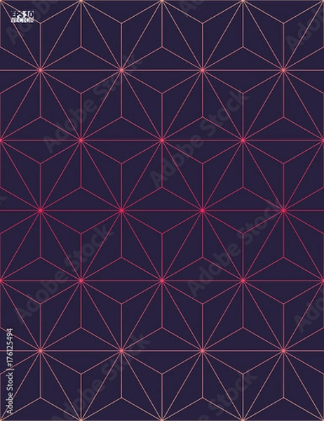 Obraz Graphic illustration with geometric pattern. Eps10 Vector illustration.