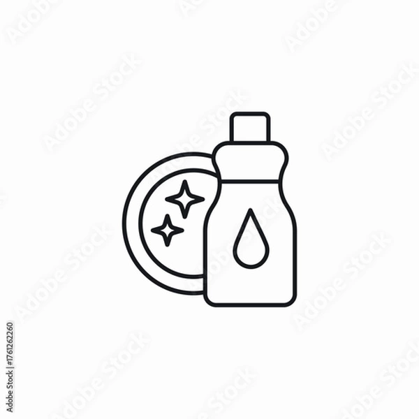 Obraz dish wash liquid icon sign vector