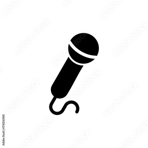 Obraz Microphone icon vector for web and mobile app. karaoke sign and symbol