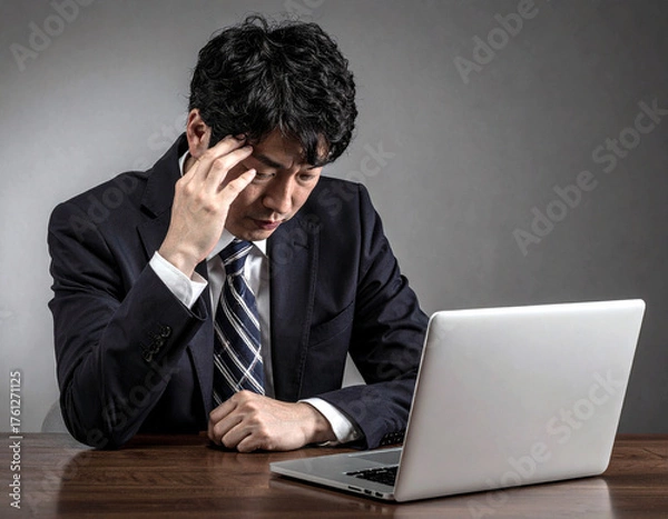 Fototapeta 疲れ果てたビジネスマン