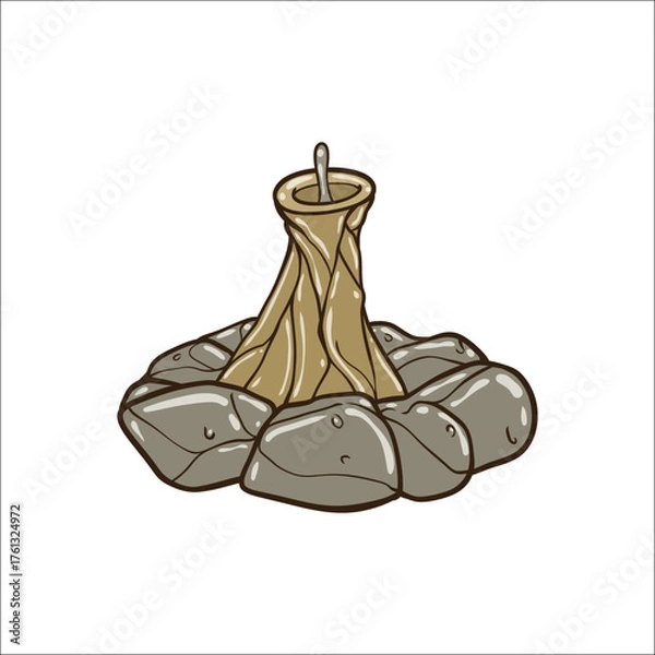 Fototapeta Old lantern vector design