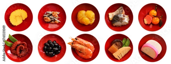 Obraz お節料理の切り抜き素材