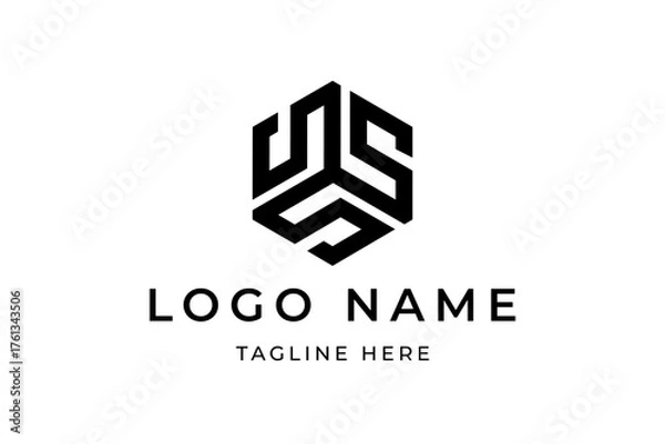 Fototapeta Letter s Hexagonal logo vector image