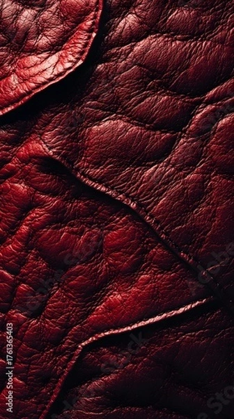 Obraz Rich Burgundy Leather Texture Background for Elegant Designs