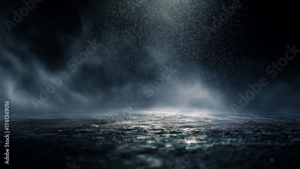 Obraz ダークステージ：スポットライトと舞い散る粒子