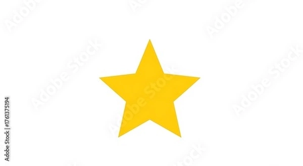 Obraz Simple yellow star icon on white background