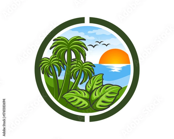 Obraz tropical island vector illustration