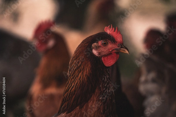 Obraz Chickens in a coop