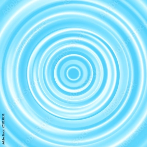 Obraz Light blue concentric circles, water ripple effect