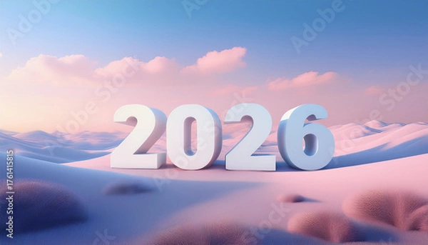 Fototapeta the number 2026 is very beautiful