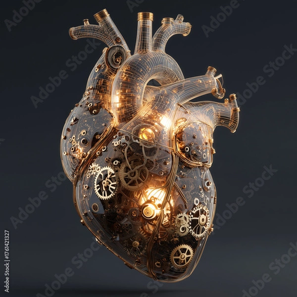 Obraz Clockwork Soul Engine Digital Art