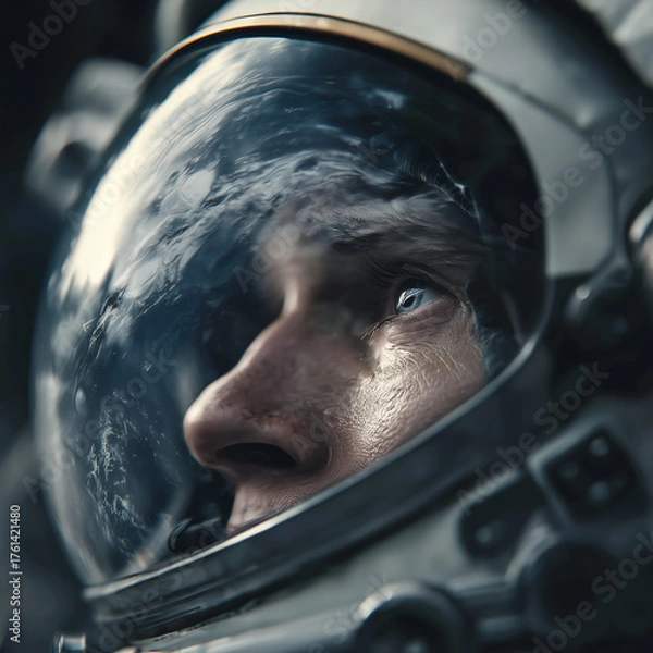 Obraz Cosmic Explorer Vision Reflecting Planet Earth