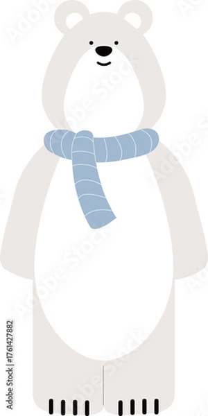 Fototapeta 목도리를 한 귀여운 북극곰