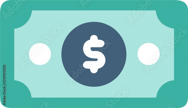 Fototapeta vector illustration of a dollar sign