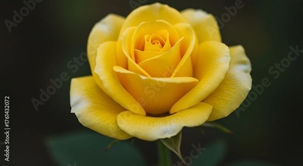 Obraz Radiant Yellow Rose Blossom - A Symbol of Friendship and Joy.