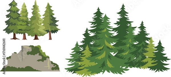 Obraz A vector of various Tree 