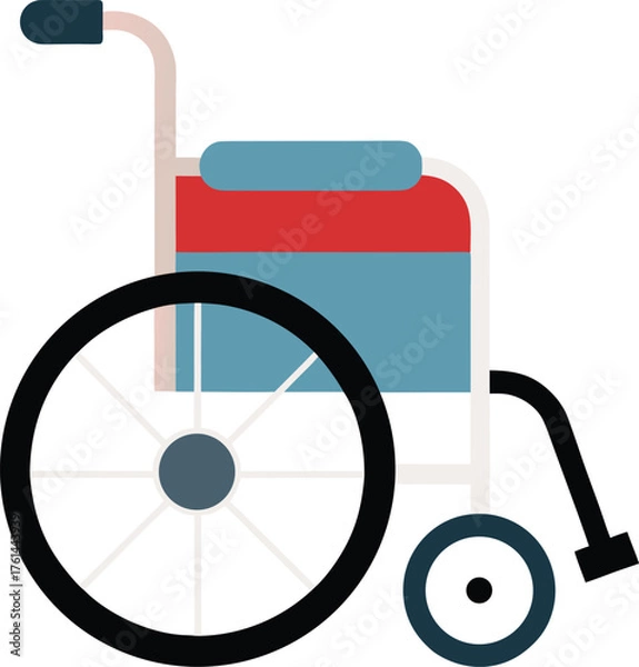 Obraz Abstract geometric Wheelchair design with vibrant color palette and clean lines suitable for branding and digital art