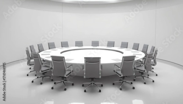 Fototapeta Empty meeting room and conference table