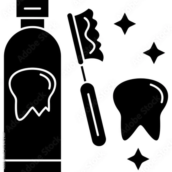 Fototapeta Tooth Paste Icon
