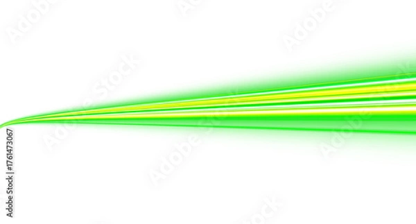 Fototapeta Fast Glowing Green Line element