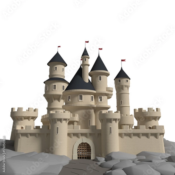 Obraz 3d rendered medieval castle