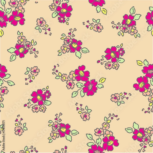 Fototapeta  wallpaper seamless flower pattern