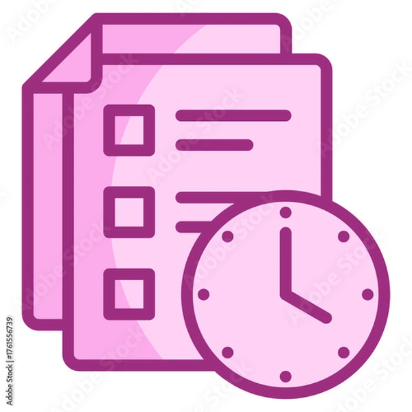 Fototapeta Task Deadline Icon