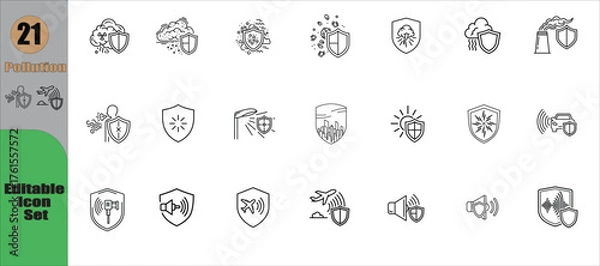 Fototapeta Collection of hand drawn shield emblems and heraldic symbols in black and white outline style