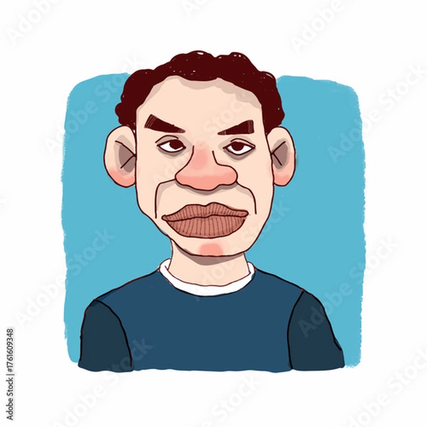 Obraz Hand drawn illustration vector character man 