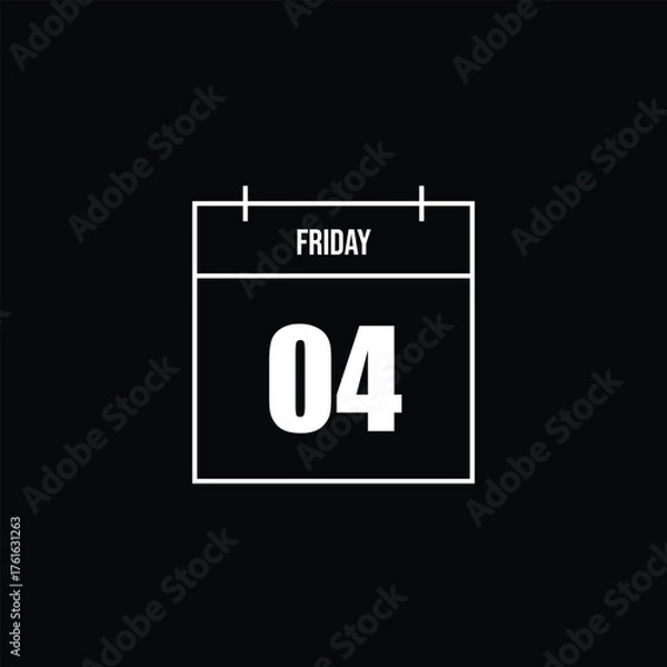 Fototapeta Minimal Friday Date Calendar