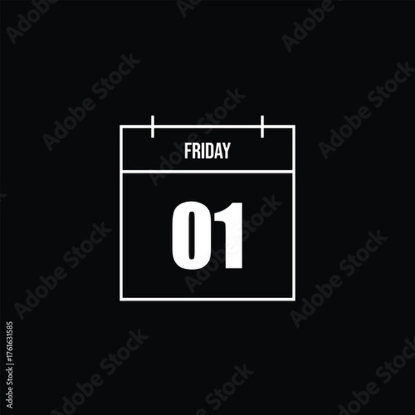 Fototapeta Friday Calendar Date Icon