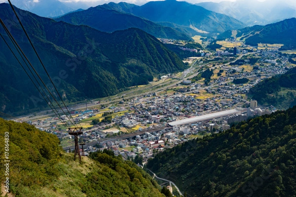 Fototapeta 湯沢高原アルプの里からの眺望