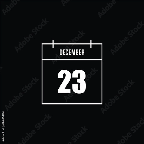 Fototapeta December Calendar
