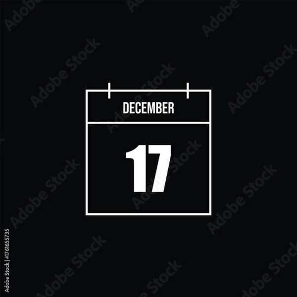 Fototapeta December 17 Calendar