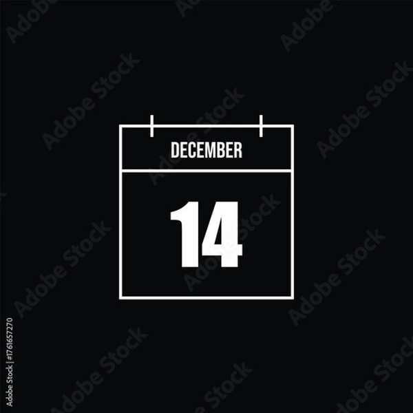 Fototapeta December 14th Date