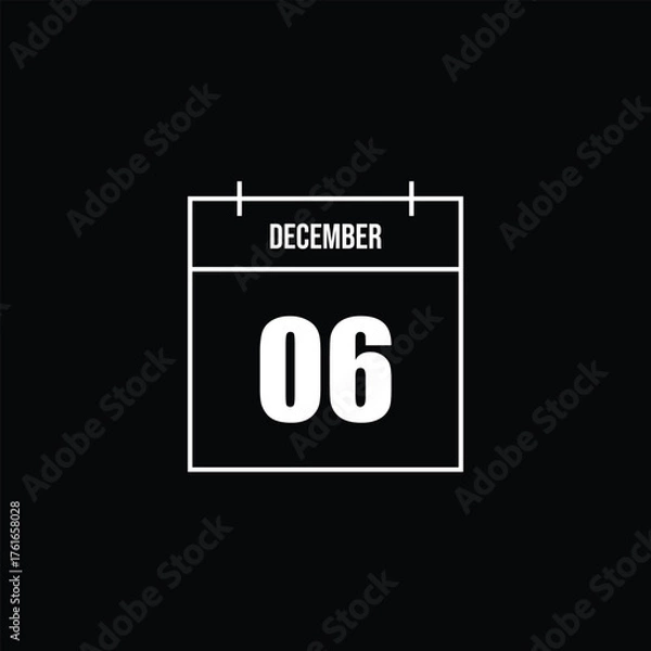 Obraz December 6th Calendar