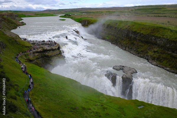 Obraz Gullfoss waterfall which is a two step waterfall in Iceland