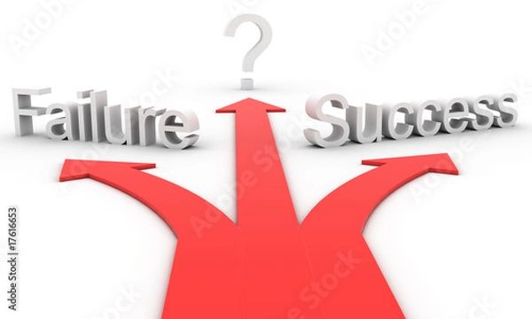 Obraz Different paths to success or failure