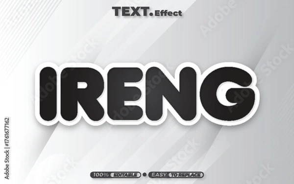 Obraz Editable 3d text effect styles with abstract background